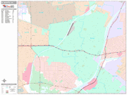 El Monte Wall Map Premium Style